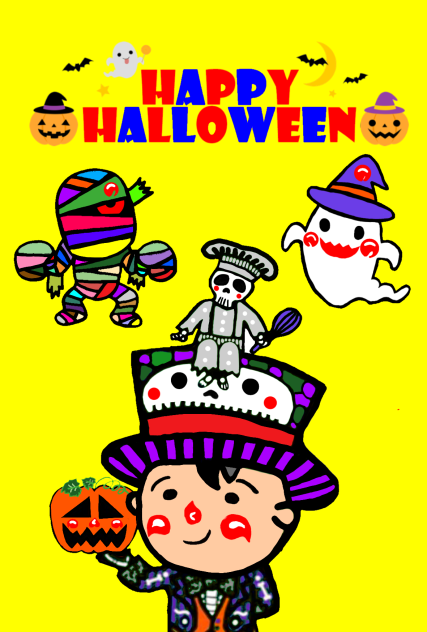 ハロウィンポストカード3