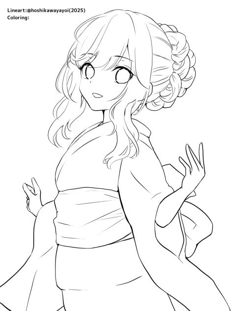 星風鈴プロムナード(ぬりえ)