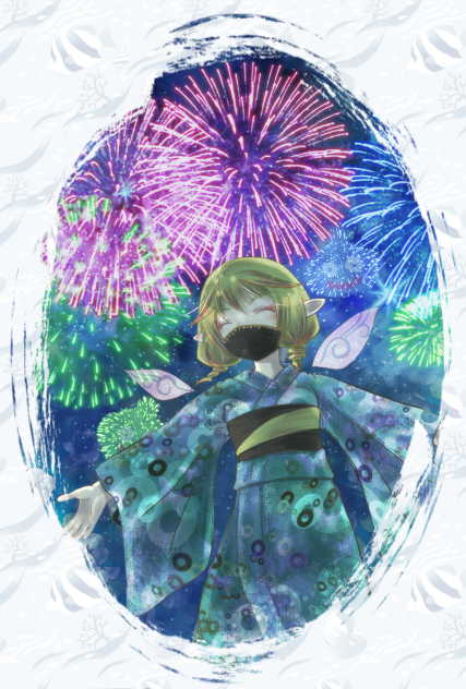 企画絵「浴衣そろい」