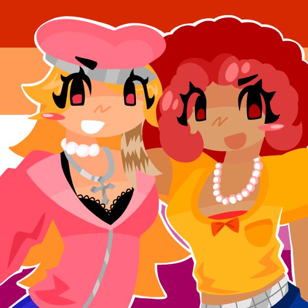 lesbians yuri over here guys