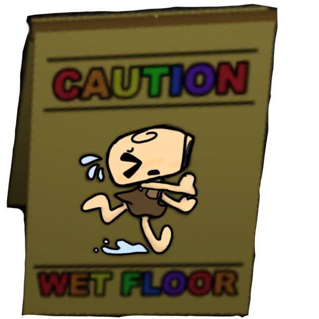 Colouring the dw wet floor signs 👁️👄👁️