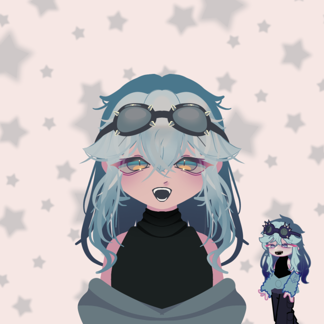 pretty blue hair - ibisPaint