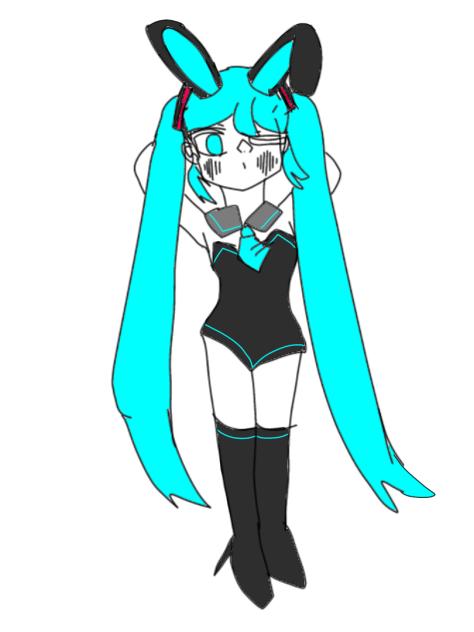 描き溜めしてたバニーミク