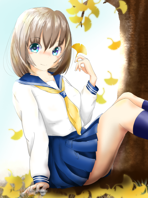 落ち葉、イチョウ