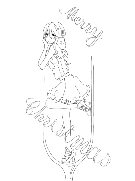 クリスマス 線画