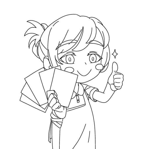 Nita as Online Seller(Lineart)