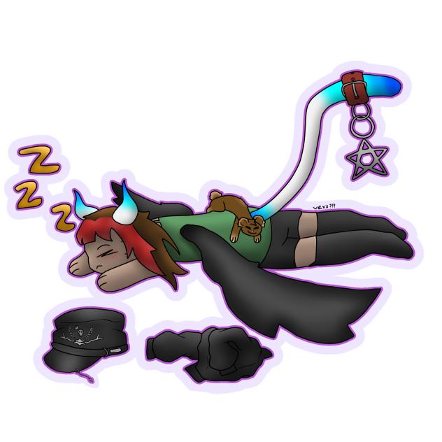 Aussie takin’ a nap (sticker)