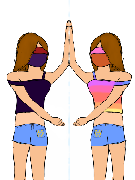 Twin in the mirror. - ibisPaint