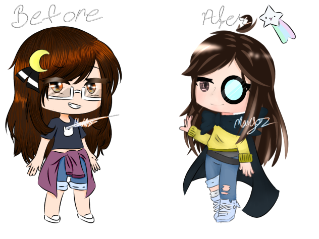 Before vs After (Gacha OC Edition)
