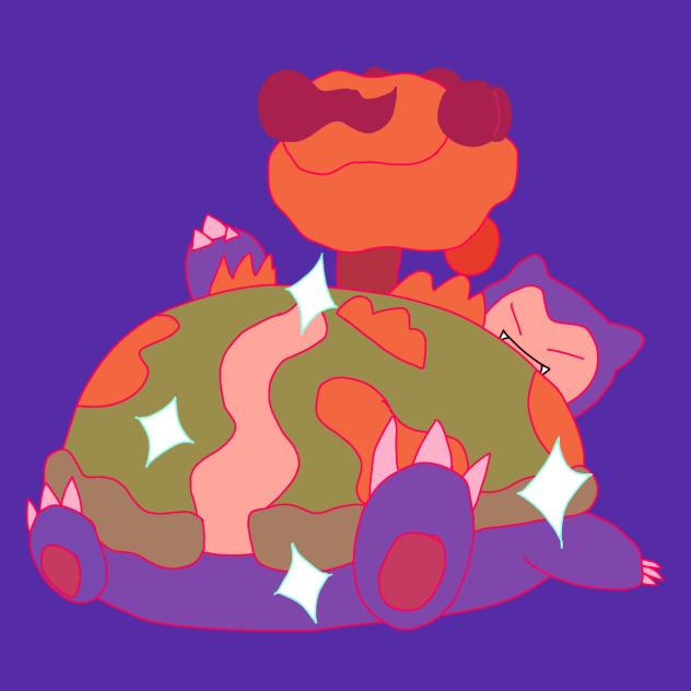 色違いキョダイマックスカビゴンのイラスト
