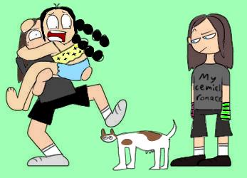 my friends being scared of my dog - ibisPaint
