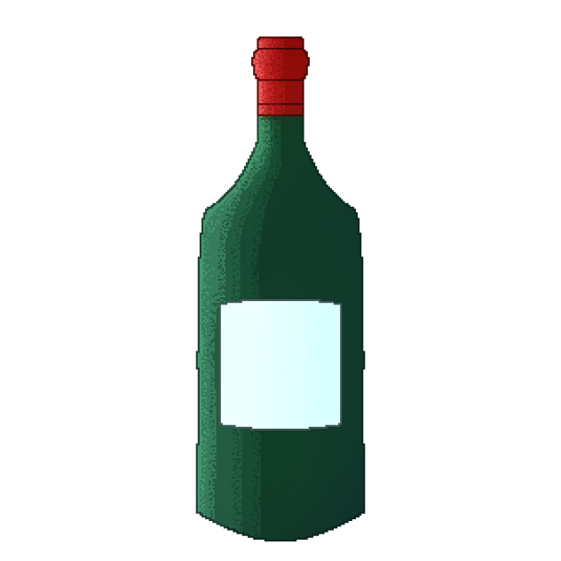 Bottle wine (pixel)