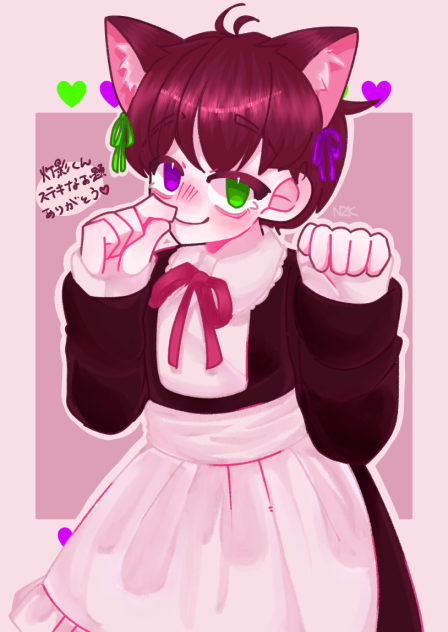 灯影くんとのお題出し合い💚💜💖