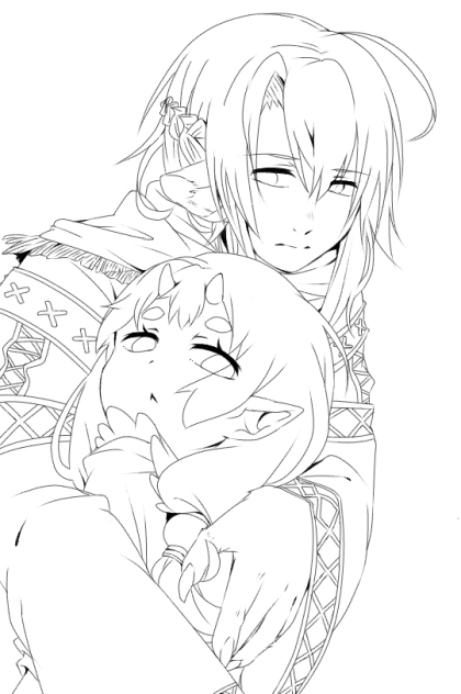 オリキャラ 線画