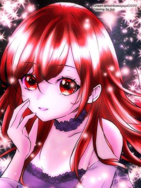 星川様の神線画塗らせて頂きました♡