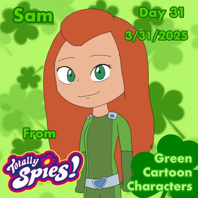 Green Cartoon Characters Day 31 Sam