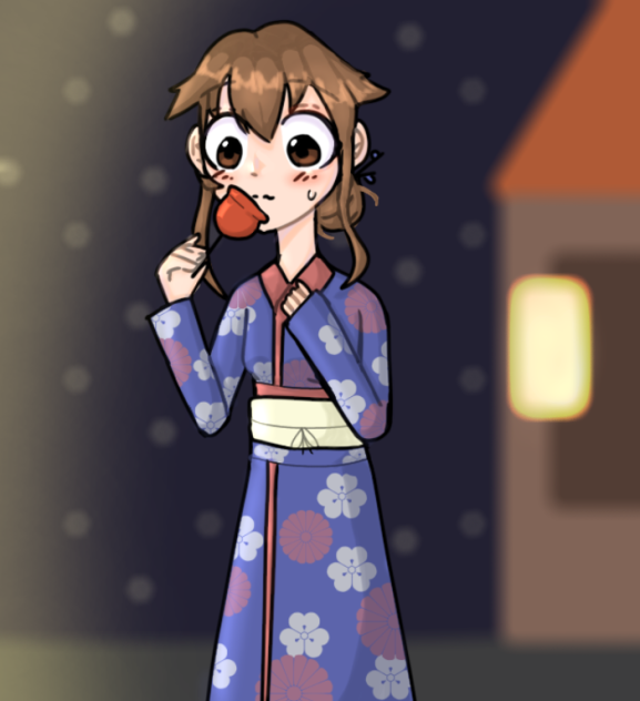 Каори на летнем фестивале👘🏮