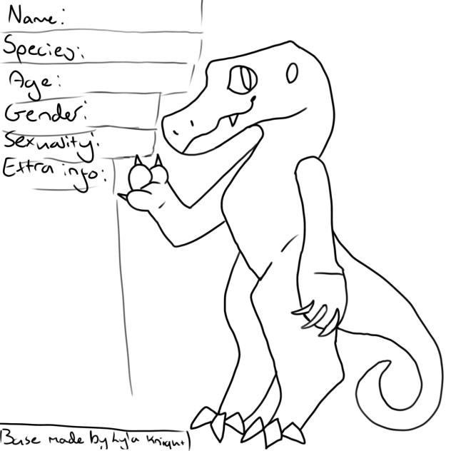 Anthro Dino base for Riley Gries