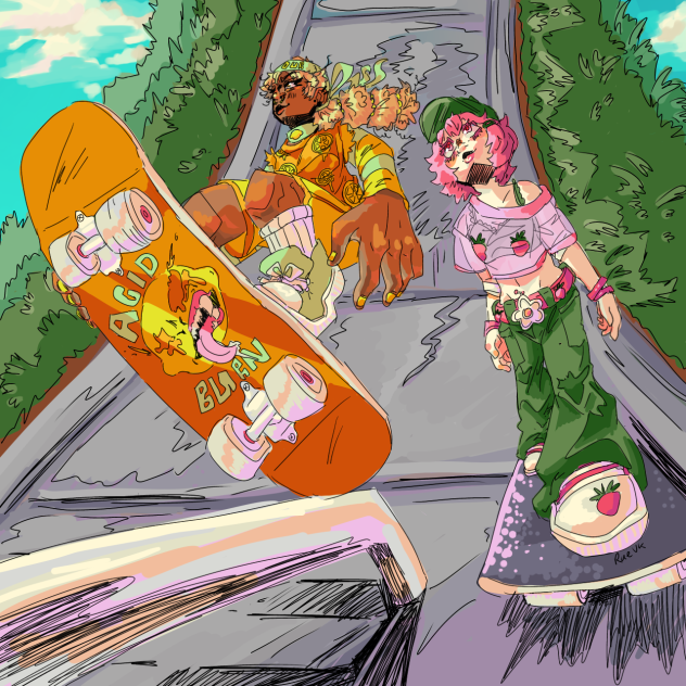 Lemon and strawberry