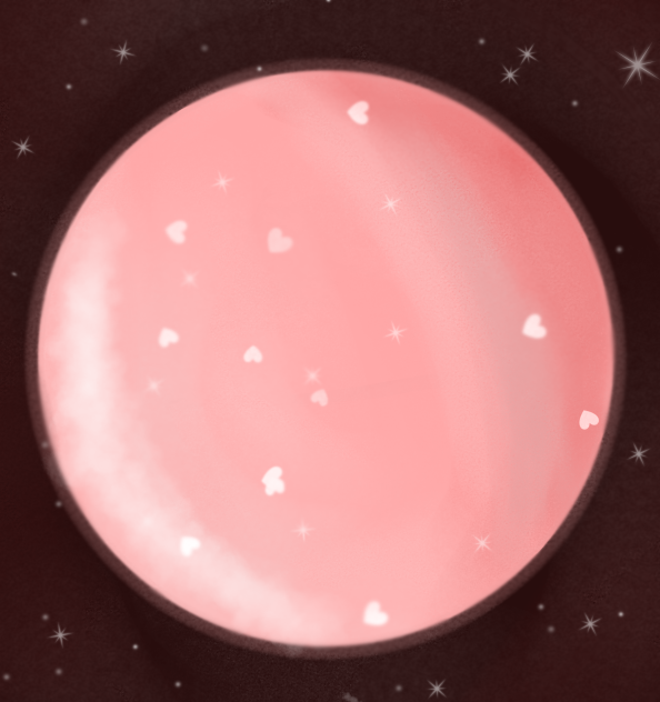 pink moon shines bright - ibisPaint