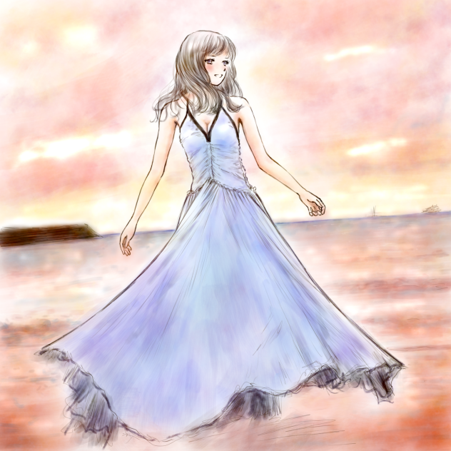 山口真帆ちゃん写真集の模写。