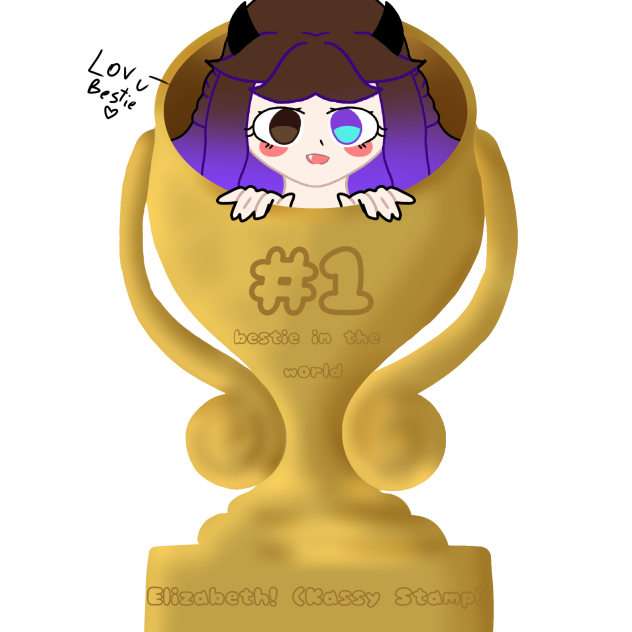 #1 worldwide bestie trophy