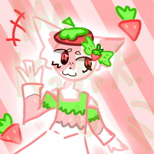 strawberry outfit woahh