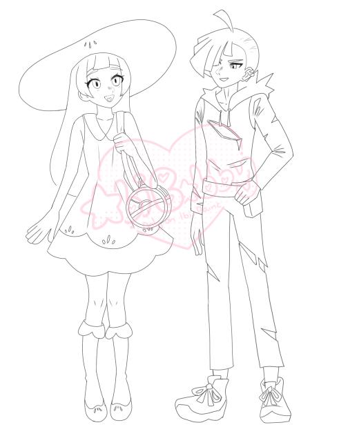 Lillie and Gladion WIP
