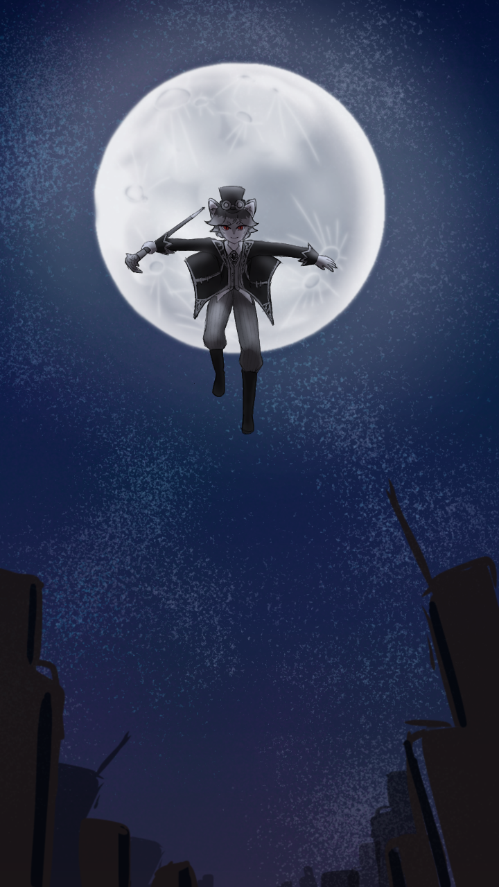 月下の紳士 Ibispaint