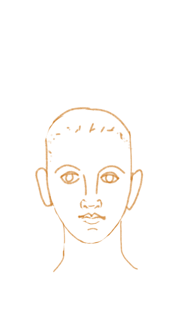 Лицо человека. Набросок. - ibisPaint