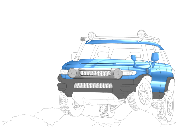 トヨタ FJクルーザー 山頂アタックwww( ^ω^ )
