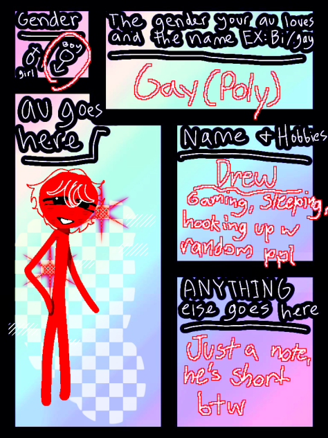 Character sheet for cant choose