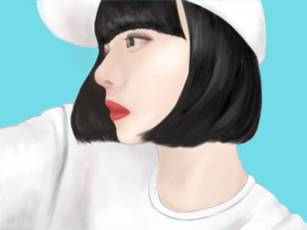 黒髪ボブ Ibispaint