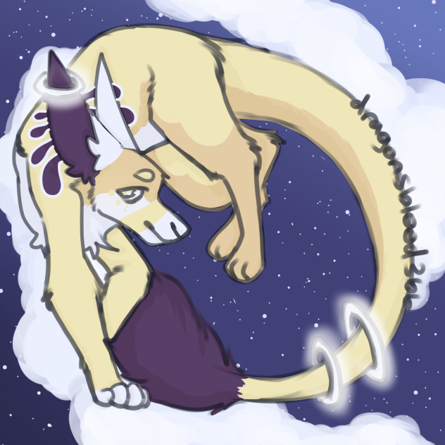 Angel's kiss sketch fullbody