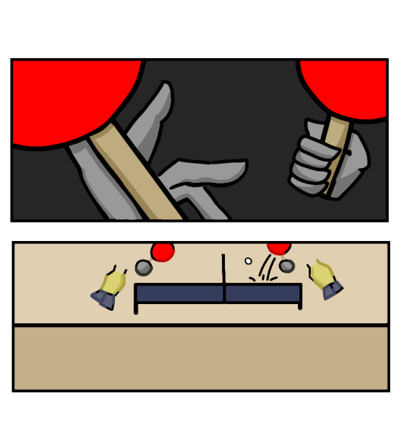 Table tennis ghost.