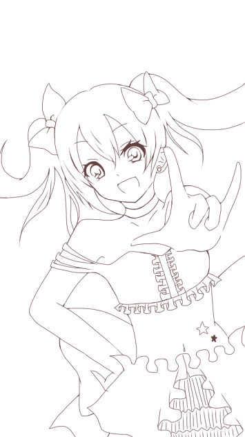 [線画]にこにー