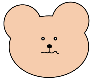 クマのイラストを描きました！