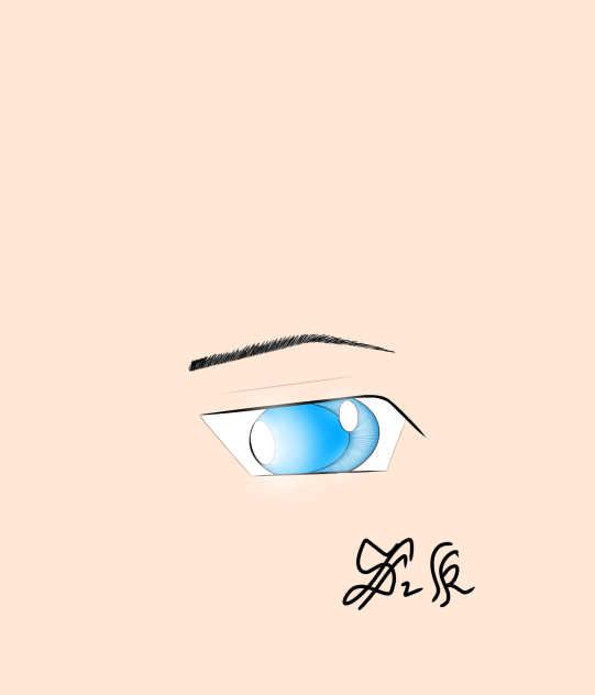 Anime boy's eye