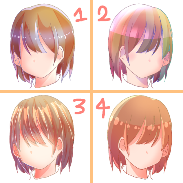 髪塗り分け Ibispaint