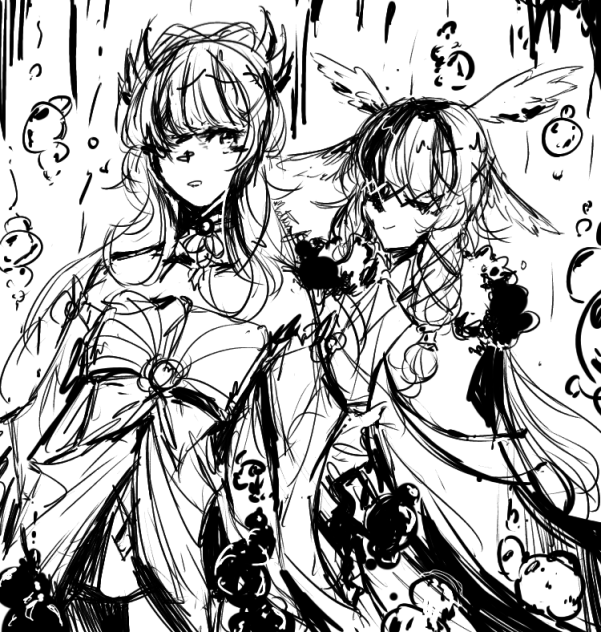 day 3 inktober - children of the deep