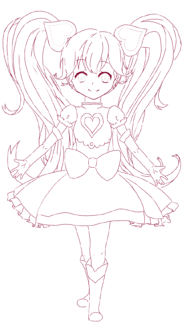 線画リリカちゃん