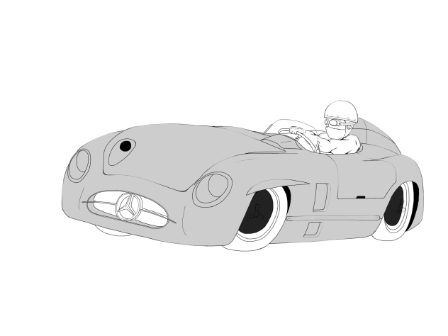 未完成〜メルセデス・ベンツ・300SLR  1955-