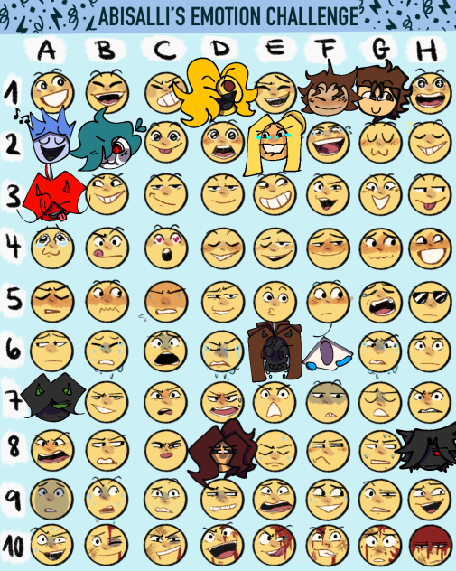 D12 of drawing HON chars with emotions