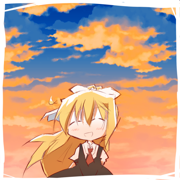 四角い空 夕方