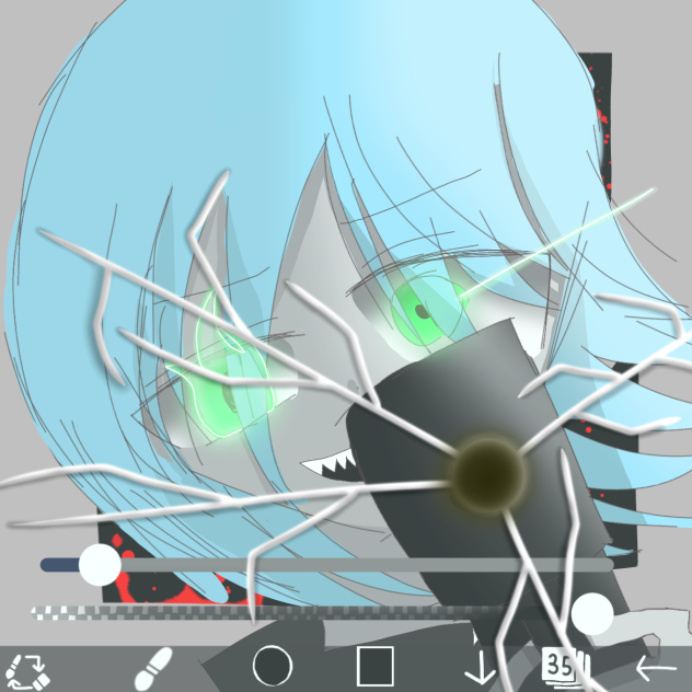 画面から飛び出てバンッ