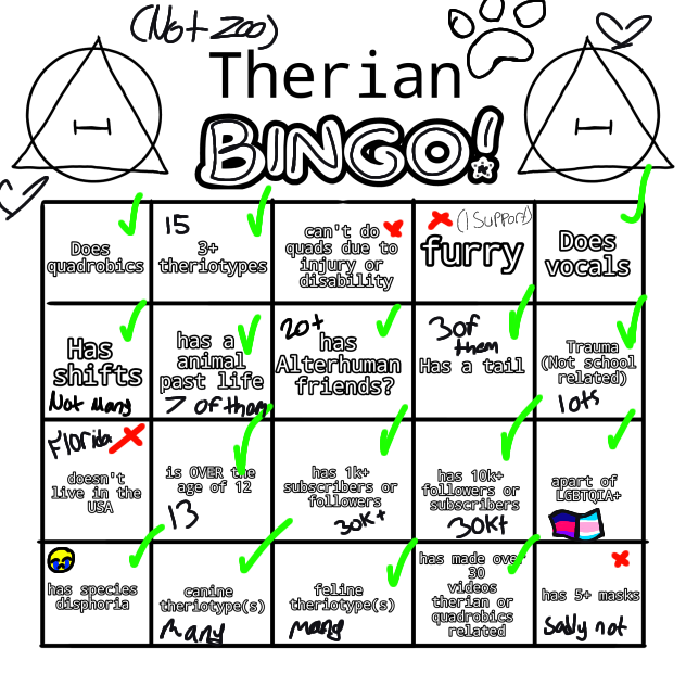 therian bingo