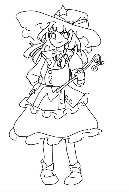 星蓮船魔理沙　線画