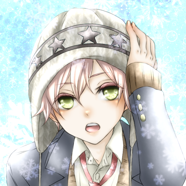 【線画】ニット帽子の男の子【拝借】