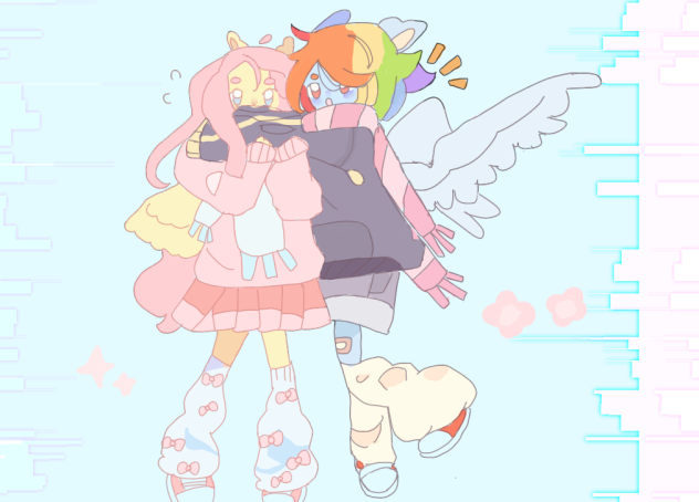 Rainbow dash and Fluttershy- MLP - ibisPaint