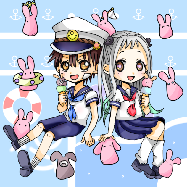 マリン風　花子くん＆寧々ちゃんwith もっけ